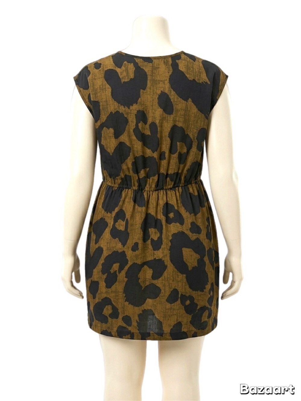 Forever 21 Plus olive green and Black Leopard Print Dress 2X - Picture 3 of 6